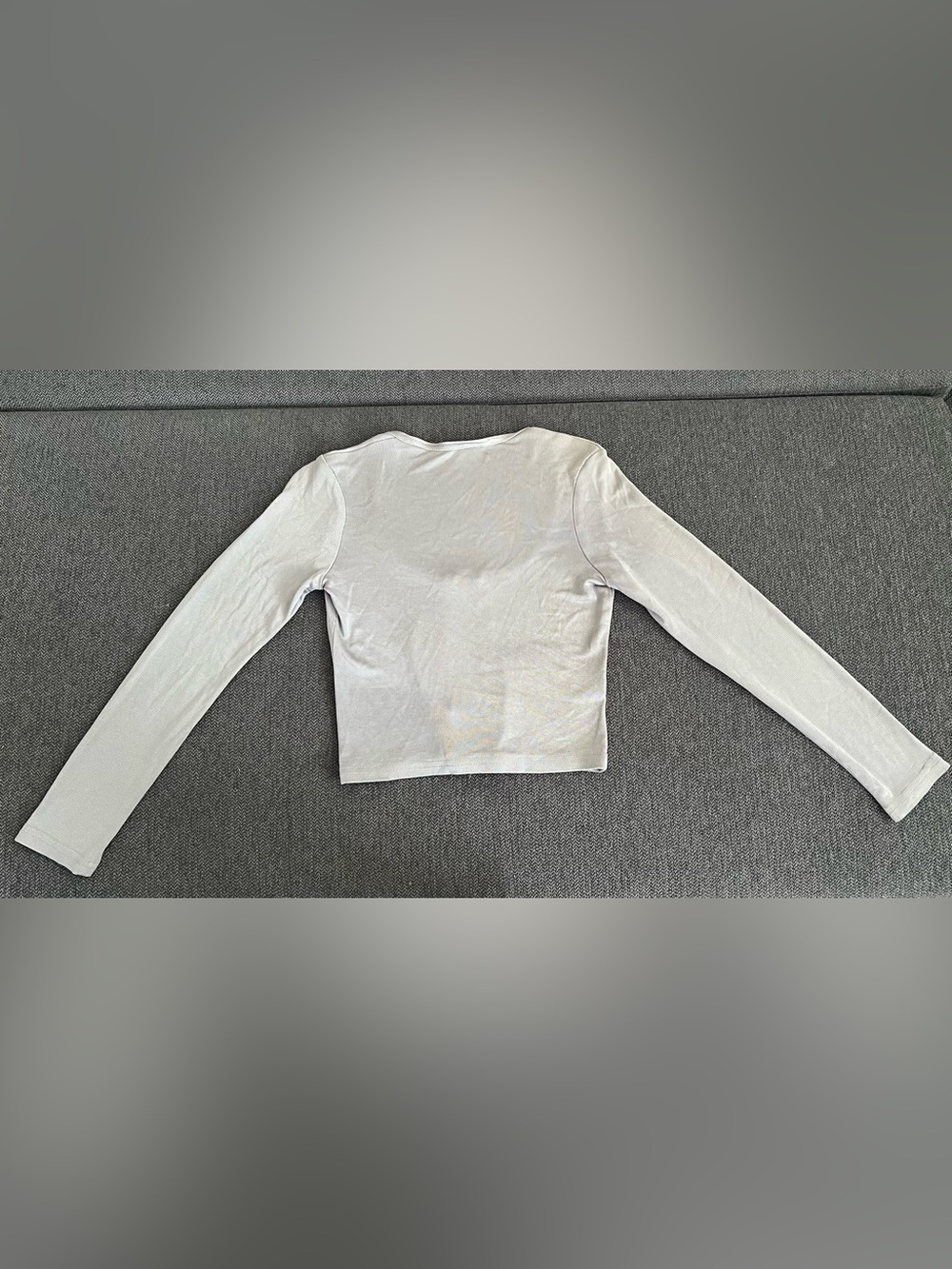 Light Grey Cropped Cardigan - Picture 3 of 6